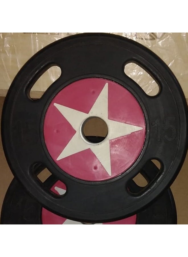 طارات أمريكا أسود وزن 15 كجم(فتحة 51 مم/2قطعة) - Image 1